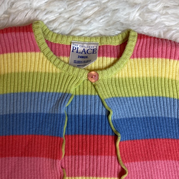 The Children’s Place Rainbow Ruffle Cardigan - Picture 4 of 8